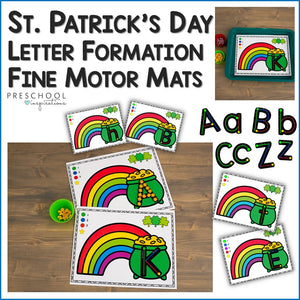 St. Patrick's Day Letter Formation Fine Motor Mats