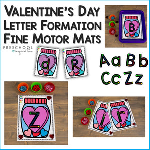 Valentine's Day Letter Formation Fine Motor Mats