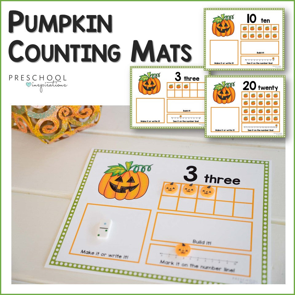 Pumpkin Ten Frame Counting Mats