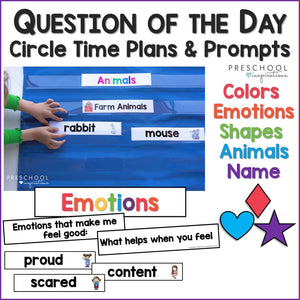 Circle Time Question of the Day Prompts, Ideas, and Activities for Preschool