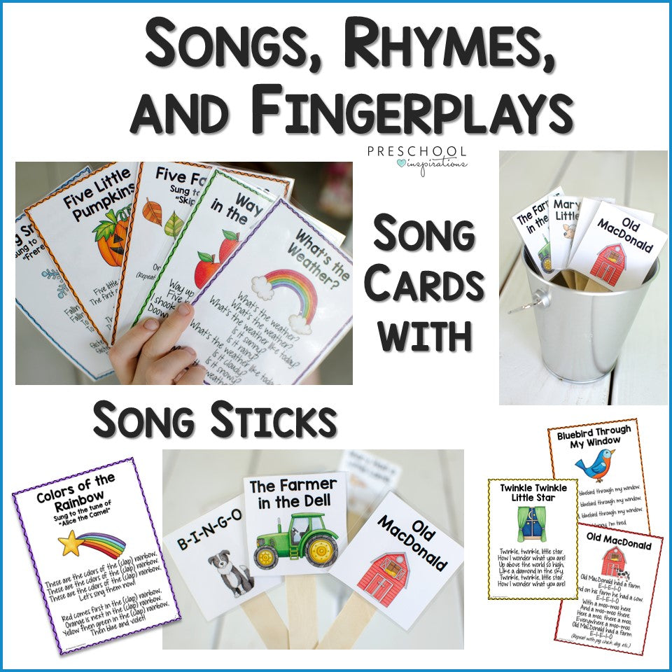 Songs, Chants, Nursery Rhymes, and Fingerplays with Song Sticks
