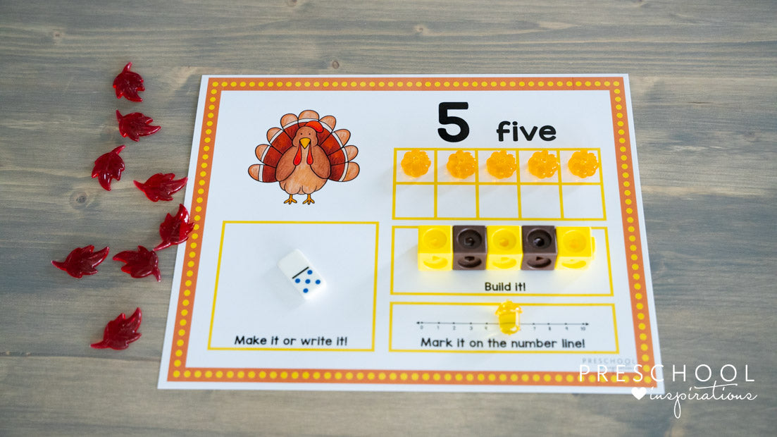 Thanksgiving Ten Frame Counting Mats