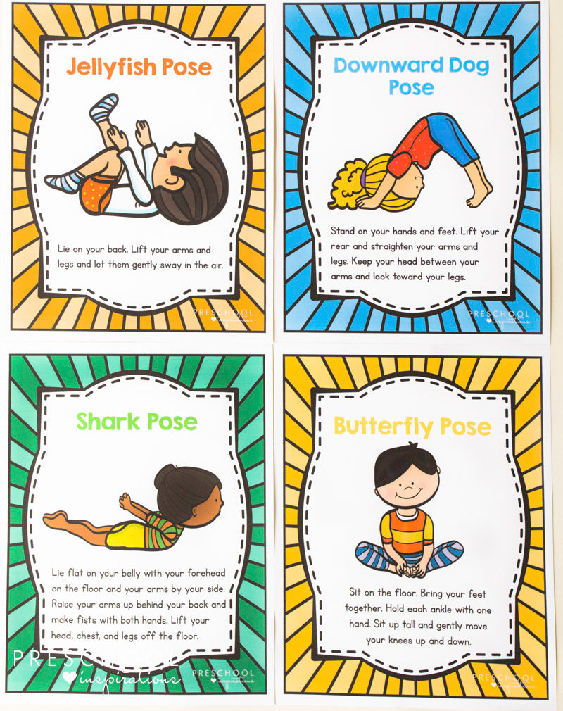 Yoga Cards for Toddlers Preschoolers & School Age Children